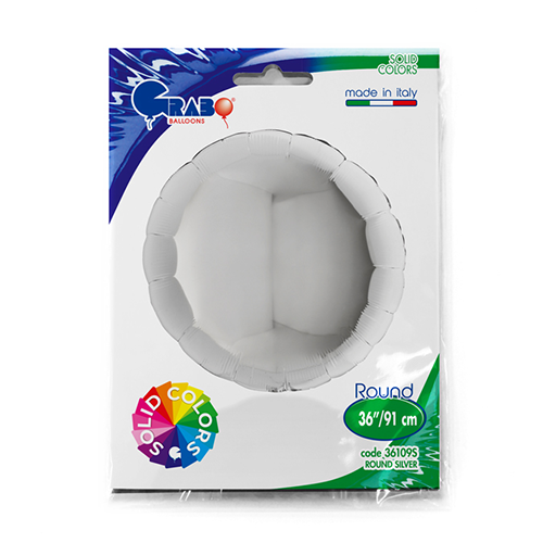 Ballons Aluminium Ronds Argent - Grabo