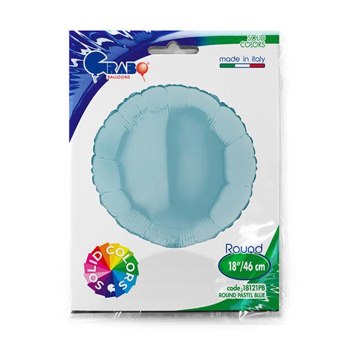 Ballons Aluminium Ronds Pastel Bleu - Grabo