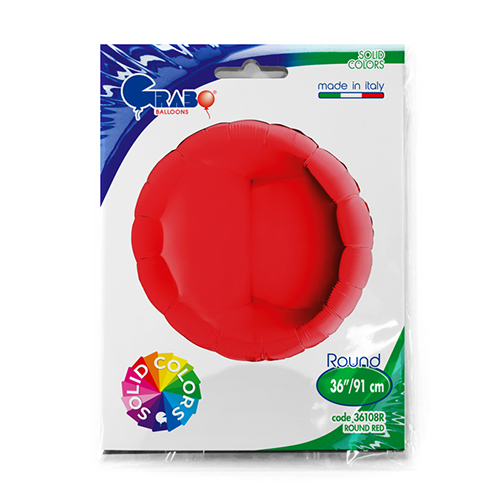 Ballons Aluminium Ronds Rouge - Grabo
