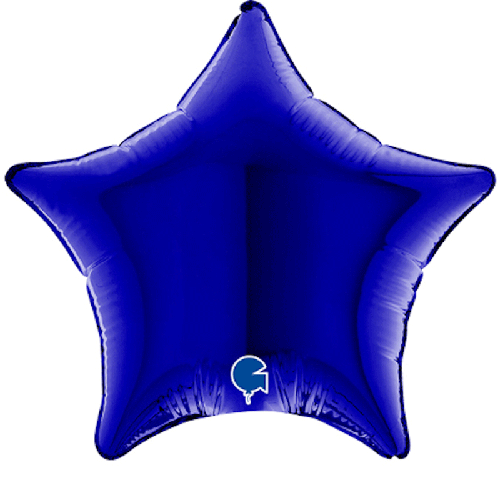 Ballons Aluminium Étoiles Bleu Capri - Grabo