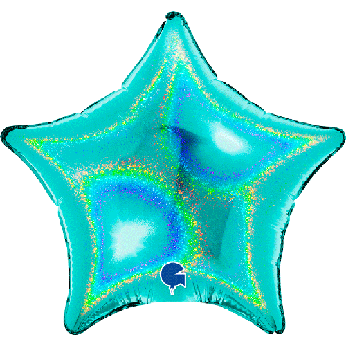 [G04277GHTI] Étoile Glitter Holographique Tiffany - Grabo (4" (10 cm))