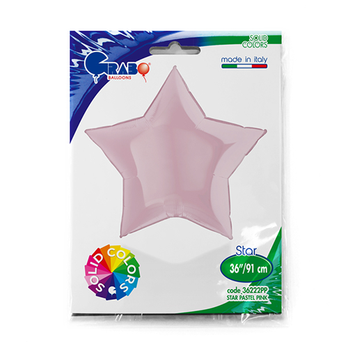 Ballons Aluminium Étoiles Pastel Rose - Grabo