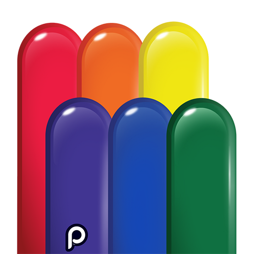 [PL-CRAS-260] 50 Ballons 260 Modeling classics Rainbow Assortiment - Prima
