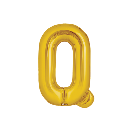 [PF-GLDQ-16] Poche de 2 Alu 16" lettre Q Gold - Prima