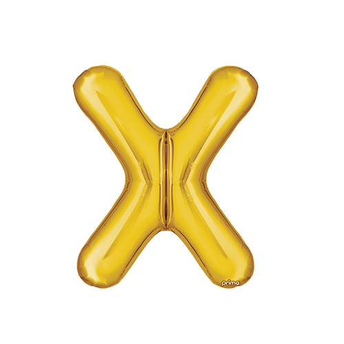 [PF-GLDX-16] Poche de 2 Alu 16" lettre X Gold - Prima