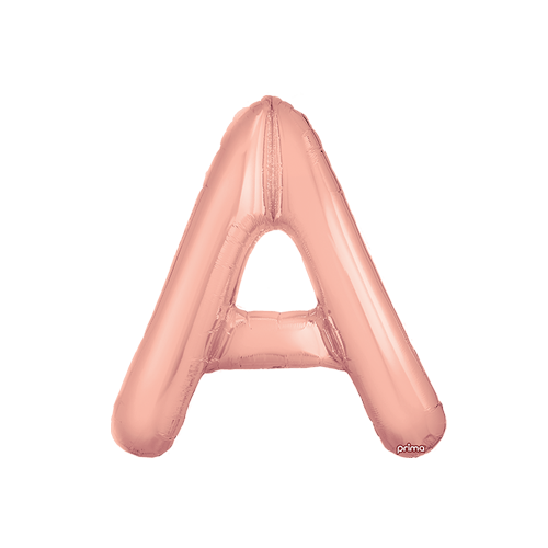 [PF-RGDA-16] Poche de 2 Alu 16" lettre A Rose Gold - Prima
