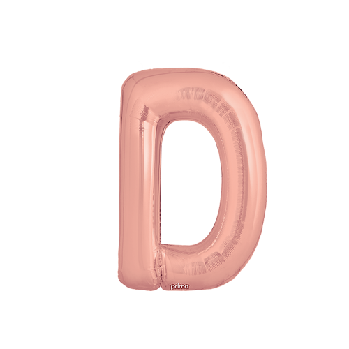 [PF-RGDD-16] Poche de 2 Alu 16" lettre D Rose Gold - Prima