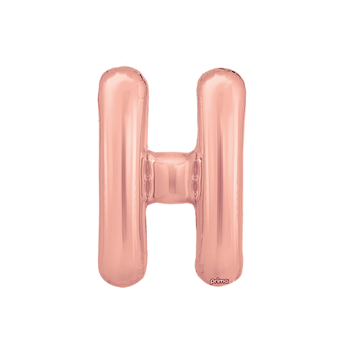 [PF-RGDH-16] Poche de 2 Alu 16" lettre H Rose Gold - Prima