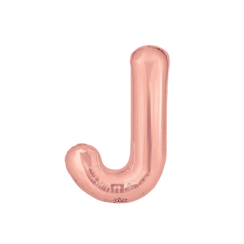 [PF-RGDJ-16] Poche de 2 Alu 16" lettre J Rose Gold - Prima