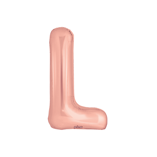 [PF-RGDL-16] Poche de 2 Alu 16" lettre L Rose Gold - Prima