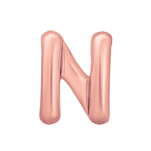 [PF-RGDN-16] Poche de 2 Alu 16" lettre N Rose Gold - Prima