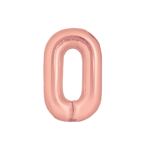 [PF-RGDO-16] Poche de 2 Alu 16" lettre O Rose Gold - Prima