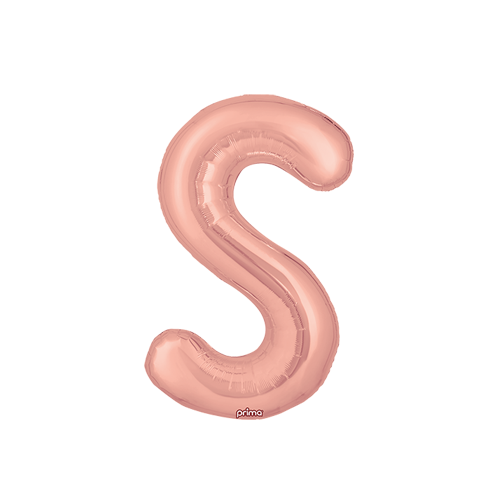[PF-RGDS-16] Poche de 2 Alu 16" lettre S Rose Gold - Prima