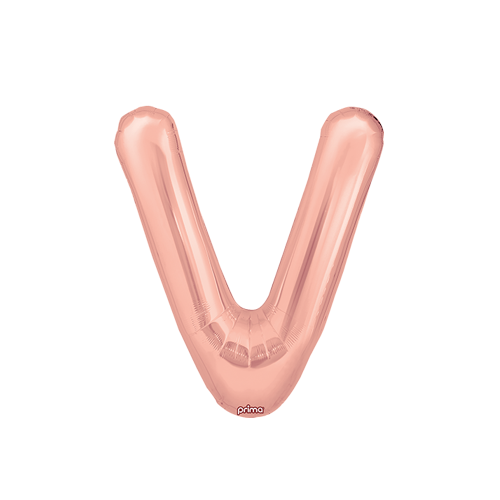 [PF-RGDV-16] Poche de 2 Alu 16" lettre V Rose Gold - Prima