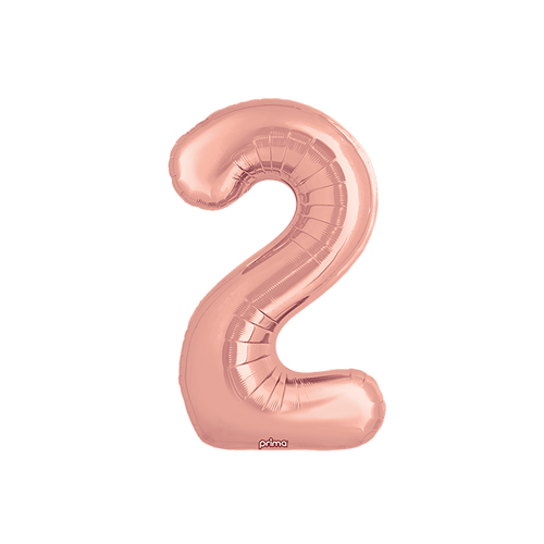 [PF-RGD2-16] Poche de 2 Alu 16" Chiffre 2 Rose Gold - Prima