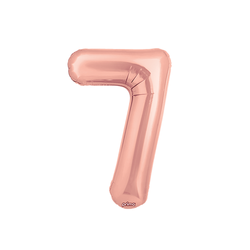 [PF-RGD7-16] Poche de 2 Alu 16" Chiffre 7 Rose Gold - Prima