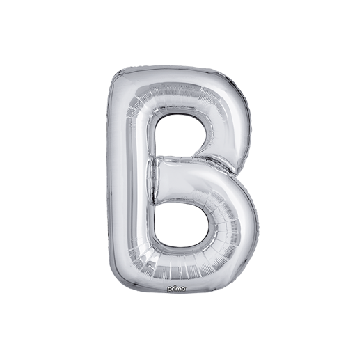 [PF-SLVB-16] Poche de 2 Alu 16" lettre B Silver - Prima