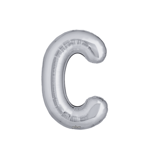 [PF-SLVC-16] Poche de 2 Alu 16" lettre C Silver - Prima