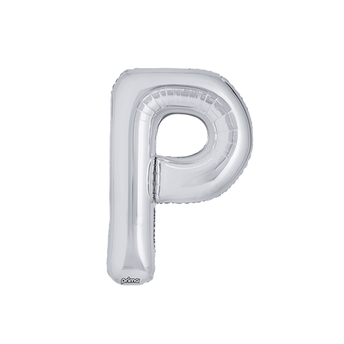 [PF-SLVP-16] Poche de 2 Alu 16" lettre P Silver - Prima