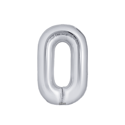 [PF-SLV0-16] Poche de 2 Alu 16" Chiffre 0 Silver - Prima