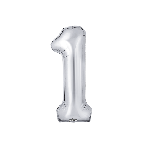 [PF-SLV1-16] Poche de 2 Alu 16" Chiffre 1 Silver - Prima