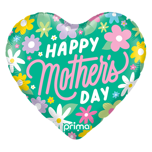 [PF-0154-18] 18" Heart Happy Mother's Day Ditsy Floral - Prima