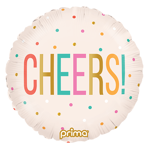 [PF-0024-18-FR] 18" Rond Cheers Colorful Dots - Prima