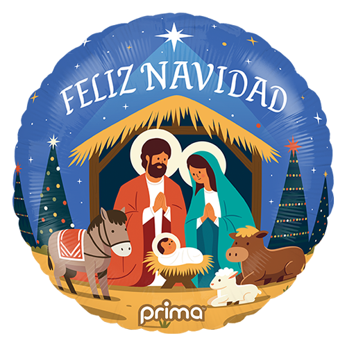 [PF-0053-18] 18" Rond Feliz Navidad - Prima