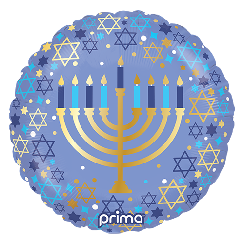 [PF-0055-18] 18" Rond Hanukkah Menorah - Prima