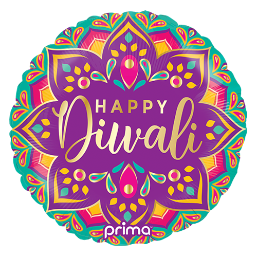 [PF-0052-18] 18" Rond Happy Diwali - Prima