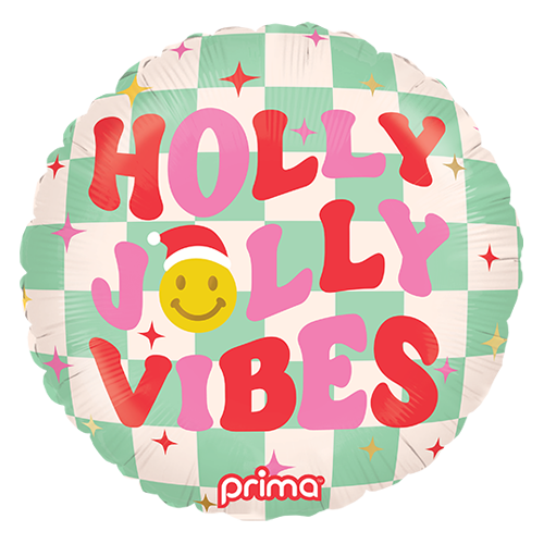 [PF-0015-18] 18" Rond Holly Jolly Vibes Checker - Prima