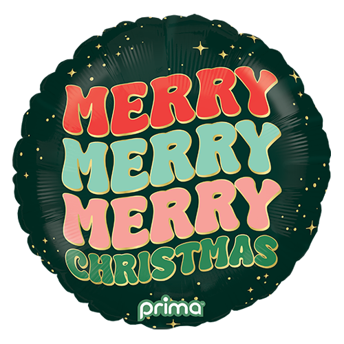 [PF-0019-18] 18" Rond Merry Merry Merry - Prima