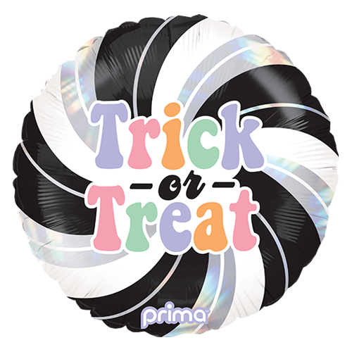 [PF-0005-18] 18" Rond Trick-or-Treat Holographic Swirl - Prima