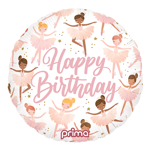 [PF-BBAL-18] 18” Rond Birthday Ballerinas - Prima