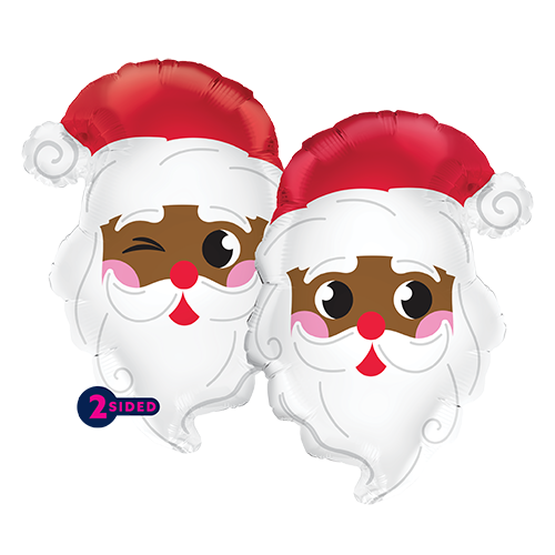 [PF-0046-22] 22" Dark Skin Santa Head Special Shape - Prima