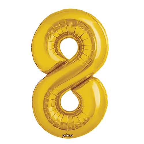 [PF-GLD8-34] 1 alu 34" Chiffre 8  Gold - Prima