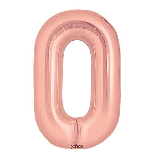 [PF-RGD0-34] 1 alu 34" Chiffre 0  Rose Gold - Prima