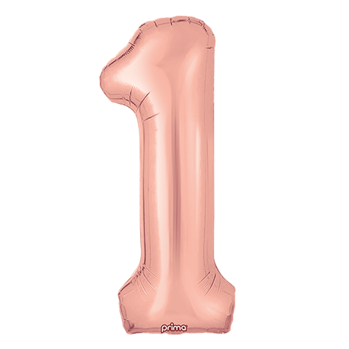 [PF-RGD1-34] 1 alu 34" Chiffre 1  Rose Gold - Prima
