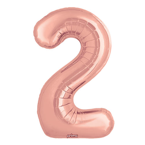 [PF-RGD2-34] 1 alu 34" Chiffre 2  Rose Gold - Prima