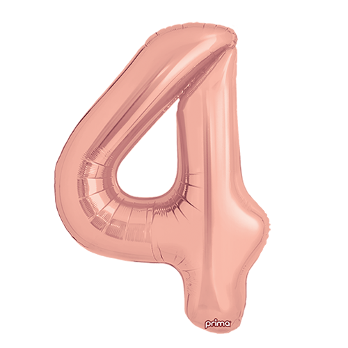[PF-RGD4-34] 1 alu 34" Chiffre 4  Rose Gold - Prima