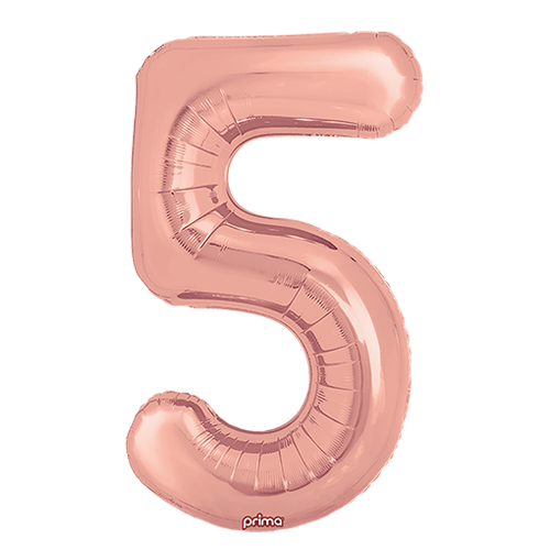 [PF-RGD5-34] 1 alu 34" Chiffre 5  Rose Gold - Prima