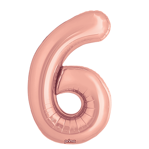 [PF-RGD6-34] 1 alu 34" Chiffre 6  Rose Gold - Prima