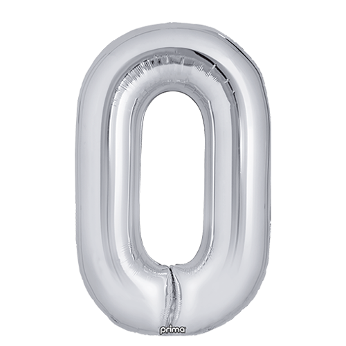 [PF-SLV0-34] 1 alu 34" Chiffre 0  Silver - Prima
