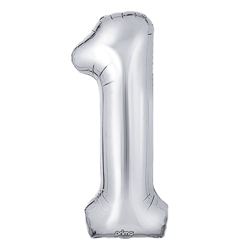 [PF-SLV1-34] 1 alu 34" Chiffre 1  Silver - Prima