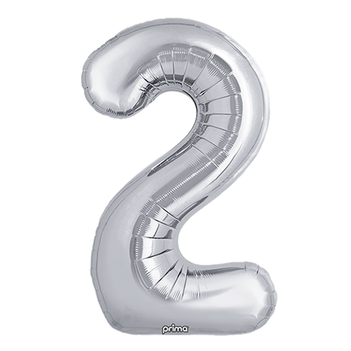 [PF-SLV2-34] 1 alu 34" Chiffre 2  Silver - Prima