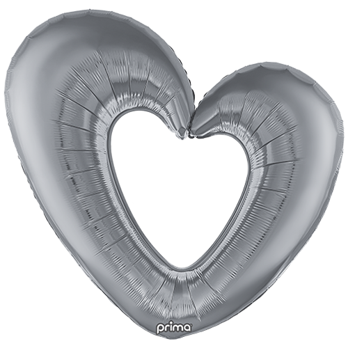 [PF-SVOH-40] 1 Alu 40" Open Heart Silver - Prima
