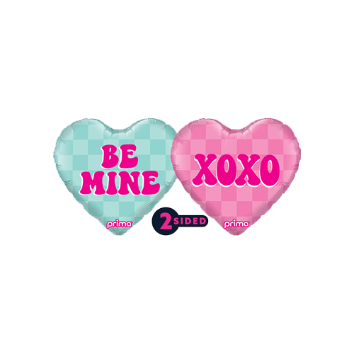 [PF-0082-9] Poche de 6 alu 9" Coeur Conversation Coeur checker - Prima