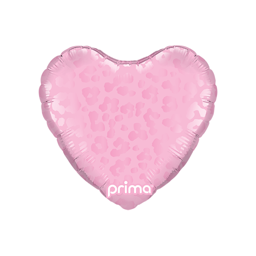 [PD-0086-9] 9" Coeur Light Pink Matte & Shiny Leopard Print - Prima