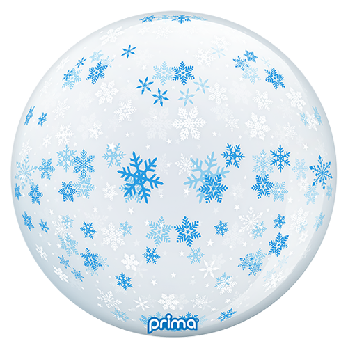 [PS-BWSN-22] 1 Sphère TM 20" Blue & White Snowflakes - Prima