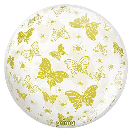 [PS-GBUT-22] 1 Sphère TM 20" Gold Butterflies - Prima